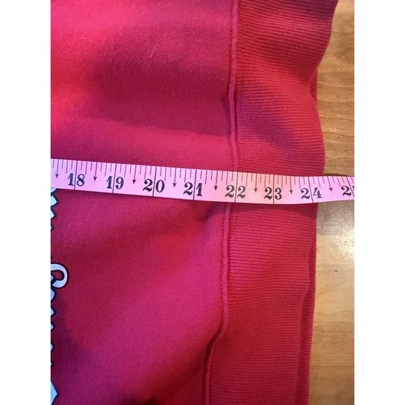 Disney Standing Mickey‎ Mouse Unisex Red Black Sz Small Crew Neck Sweatshirt - Picture 7 of 10